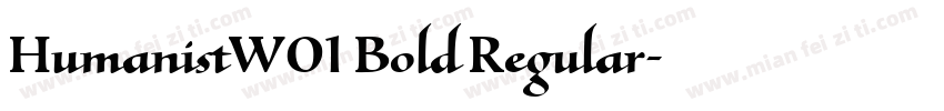 HumanistW01 Bold Regular字体转换